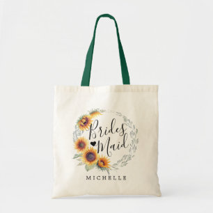 Tote Bag Fleur de soleil rustique   Bridesmaid