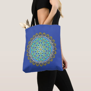 Tote Bag Fleur de Vie - Ornements de Fleur Vintage 1