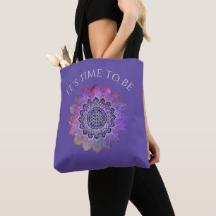 Tote Bag Fleur de vie - Style Vintage Galaxy Espace 1