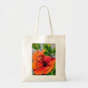 Tote Bag Fleur d'Hibiscus du néon tropical