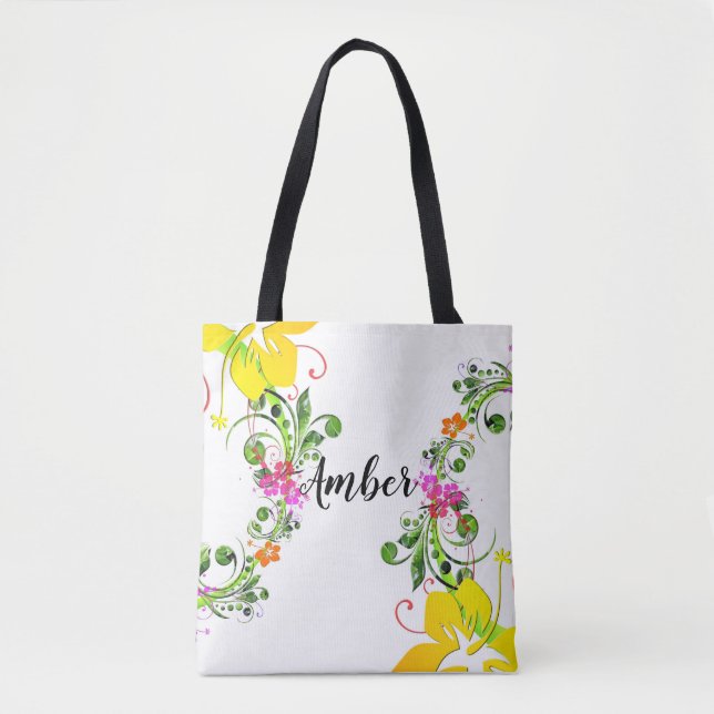 Tote Bag Fleur d'Hibiscus fourre-tout (Devant)