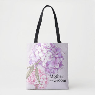 Tote Bag Fleur d'hortensia personnalisée de la mère du mari