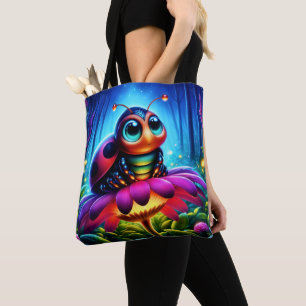 Tote Bag Fleur d'imaginaire molle et brillant Enchantée Lad