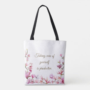 Tote Bag Fleur douce - Rappel d'auto-soins