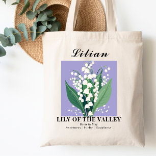 Tote Bag Fleur du mois de mai Muguet Coton
