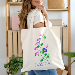 Tote Bag Fleur du mois de septembre, volubilis pourpre