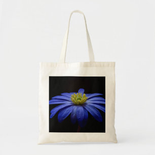 Tote Bag Fleur Gerbera Blue Daisy sur un arrière - plan noi