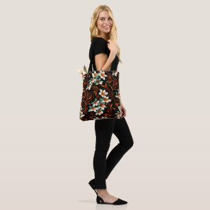 Tote Bag Fleur gothique Motif Fleur esthétique transparente