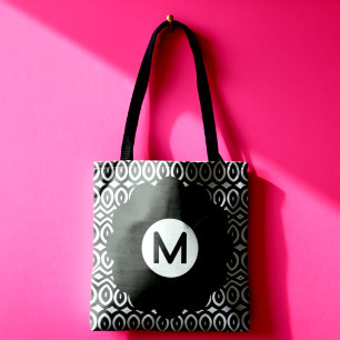 Tote Bag Fleur grande et larmes bicolores