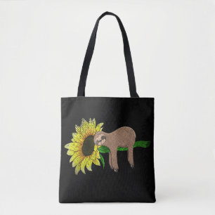 Tote Bag Fleur Jaune Tournesol Sleepy Amoureux des animaux 