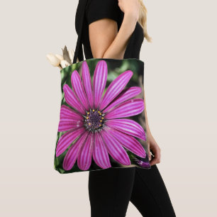 Tote Bag Fleur marguerite africaine violet simple