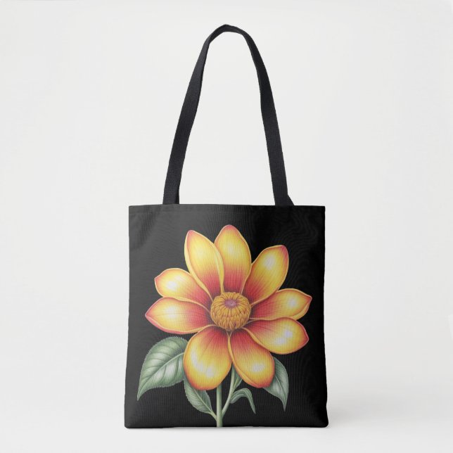 Tote Bag Fleur orange (Devant)