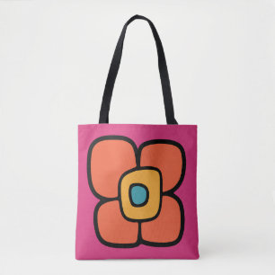 Tote Bag Fleur rétro de printemps