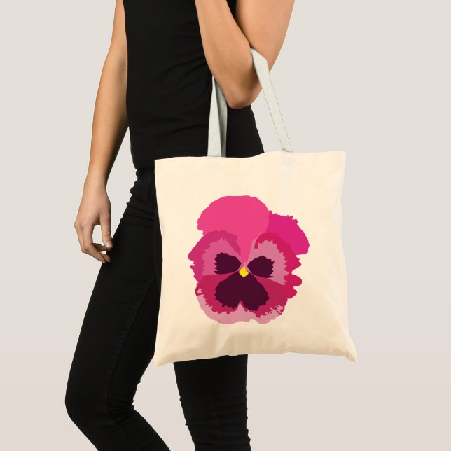 Tote Bag Fleur rose (Devant (produit))