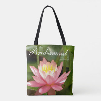 Tote Bag Fleur rose mignonne personnalisée avec Nom Bridesm