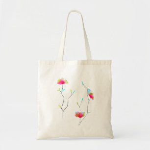 Tote Bag Fleur rose moderne simple d'inspiration japonaise