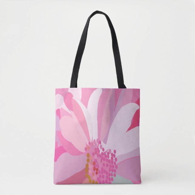 Tote Bag Fleur rose pâle (Devant)