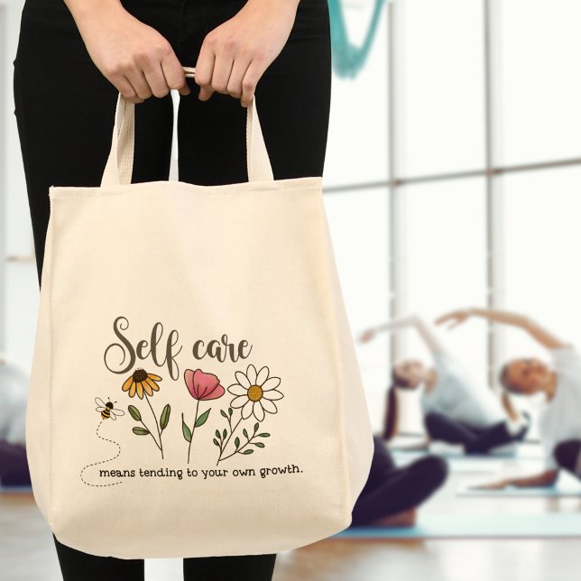 Tote Bag Fleur sauvage auto-soignant (Créateur téléchargé)