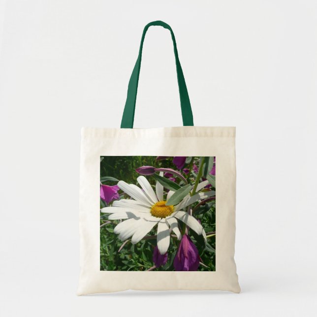 Tote Bag Fleur sauvage Daisy et Fireweed (Devant)