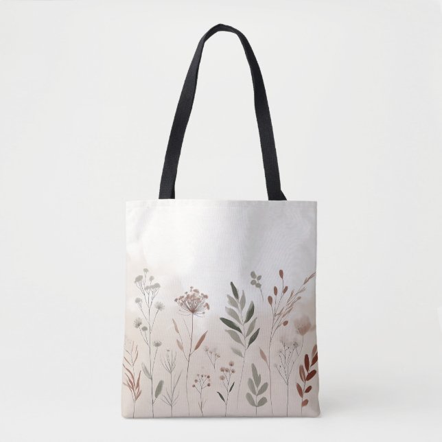 Tote Bag Fleur sauvage de Boho | Jardin du désert motif flo (Devant)