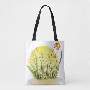 Tote Bag Fleur sauvage originale et nature de l'herbe de pr