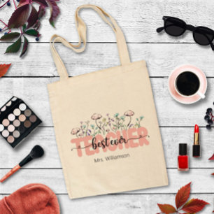 Tote Bag Fleur sauvage Whimsical Personnalisé meilleur ense