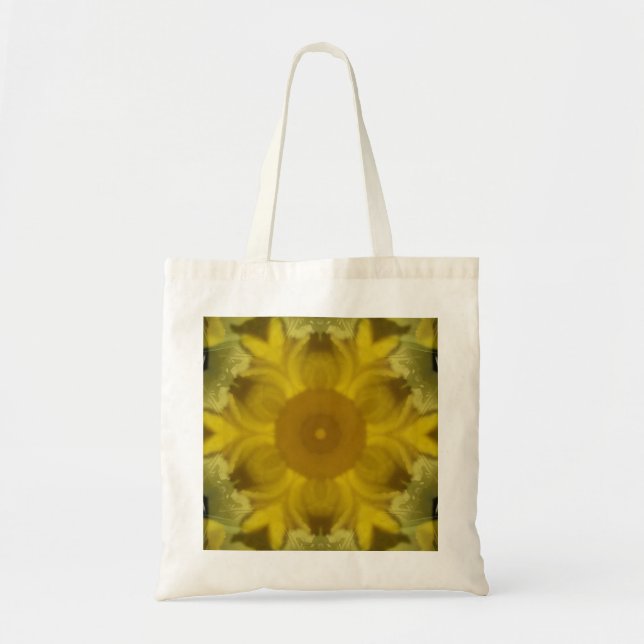 Tote Bag Fleur soleil éclate dorée (Devant)
