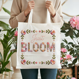 Tote Bag Fleurissez Fausse Broderie Florale Bohème Cottagec