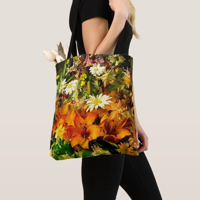 Tote Bag Fleurs à Vase par Frantisek Hladik (De près)