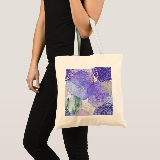 Tote Bag Fleurs Abstraites (Devant (produit))