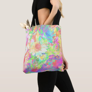 Tote Bag Fleurs Abstraites Colorées et Joyeuses