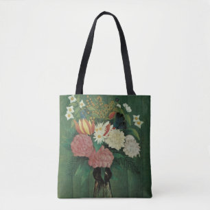 Tote Bag Fleurs avec Ivy par Henri Rousseau, Floral Vintage