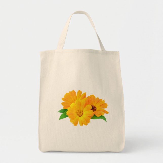 Tote Bag Fleurs Calendula arrangées (Devant)