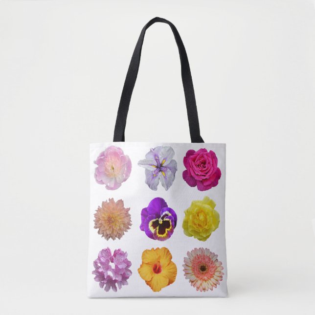 Tote Bag Fleurs colorées (Devant)
