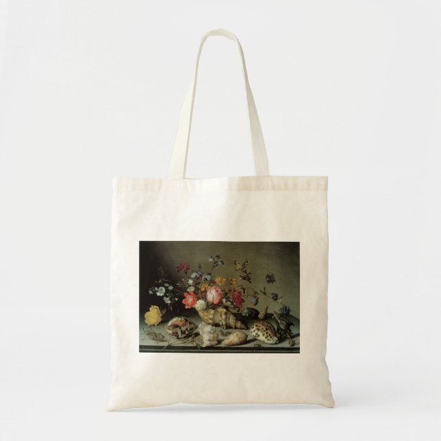 Tote Bag Fleurs, coquilles et insectes Balthasar van der As (Devant)