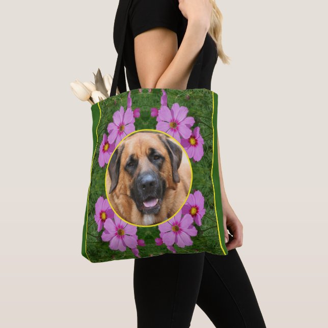 Tote Bag Fleurs Cosmos Roses Créez Votre Propre Photo (De près)