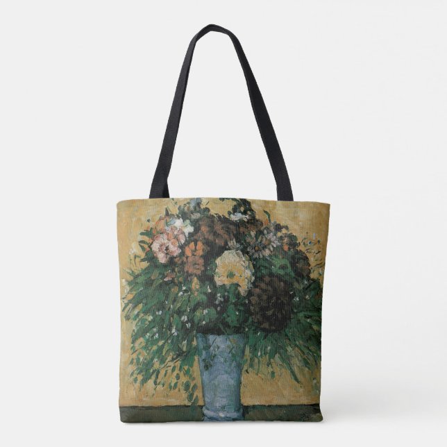 Tote Bag Fleurs dans un Vase Bleu par Paul Cezanne Art Vint (Dos)