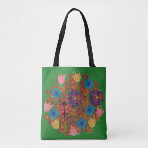 Tote Bag Fleurs d'aquarelle vintage motif