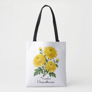 Tote Bag Fleurs de chrysanthème de novembre