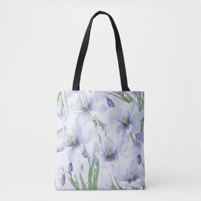 Tote Bag Fleurs de crocus (Devant)
