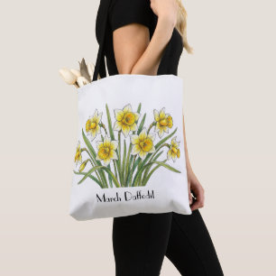 Tote Bag Fleurs de jonquilles de mars