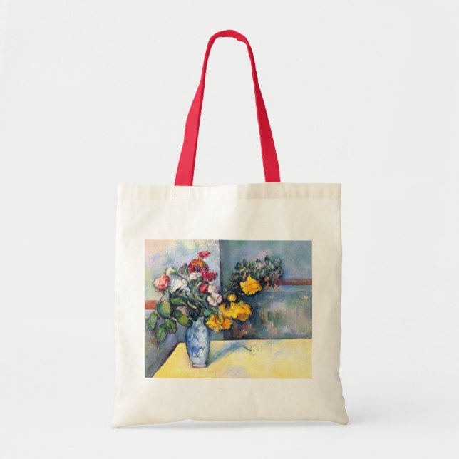 Tote Bag Fleurs de la vie morte dans un vase par Paul Cezan (Devant)