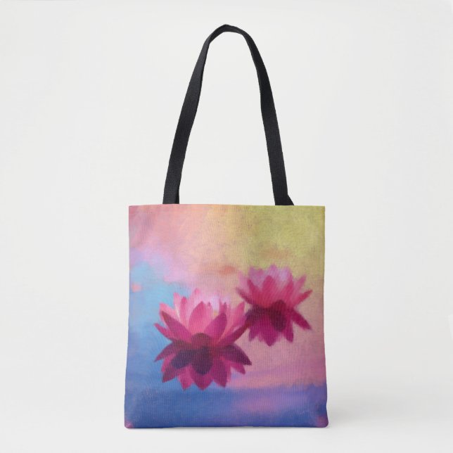 Tote Bag Fleurs de lotus Abstraites (Devant)