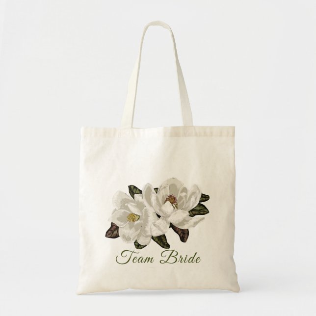 Tote Bag Fleurs de magnolia d'aquarelle (Devant)