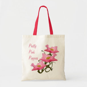 Tote Bag Fleurs de pavot roses Eco Friendly Réutilisable Pe