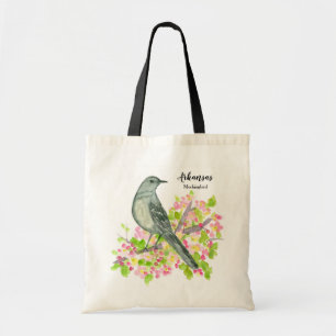 Tote Bag Fleurs de pomme Arbre de printemps Mockingbird
