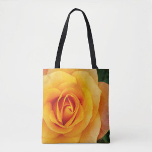Tote Bag fleurs de rose jaune