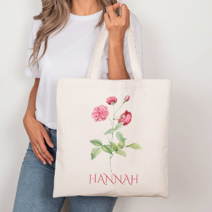 Tote Bag Fleurs de roses roses rouges du mois de naissance