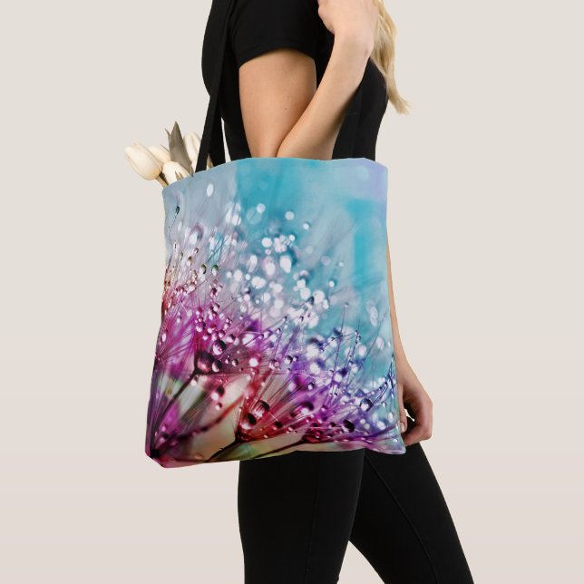 Tote Bag Fleurs de spectre arc-en-ciel (De près)