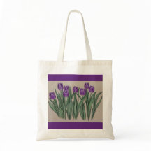 Fleurs de tulipes violettes Aquarelle